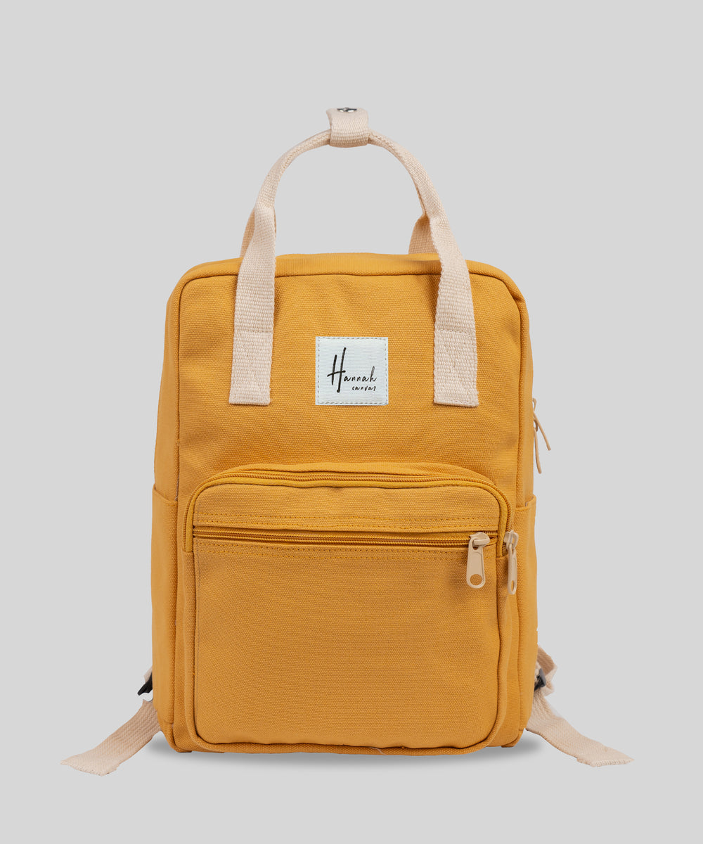 Anello Cross Bottle Backpack Large in Ivory Mustard