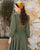Long Sleeve Linen Dress - Juliette Dress | Olive