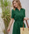 Linen Shirt Dress | Green