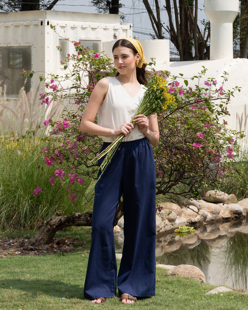 Linen Palazzo Pants -  Maya Pants | Denim