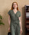 Linen Wrap Jumpsuit | Olive