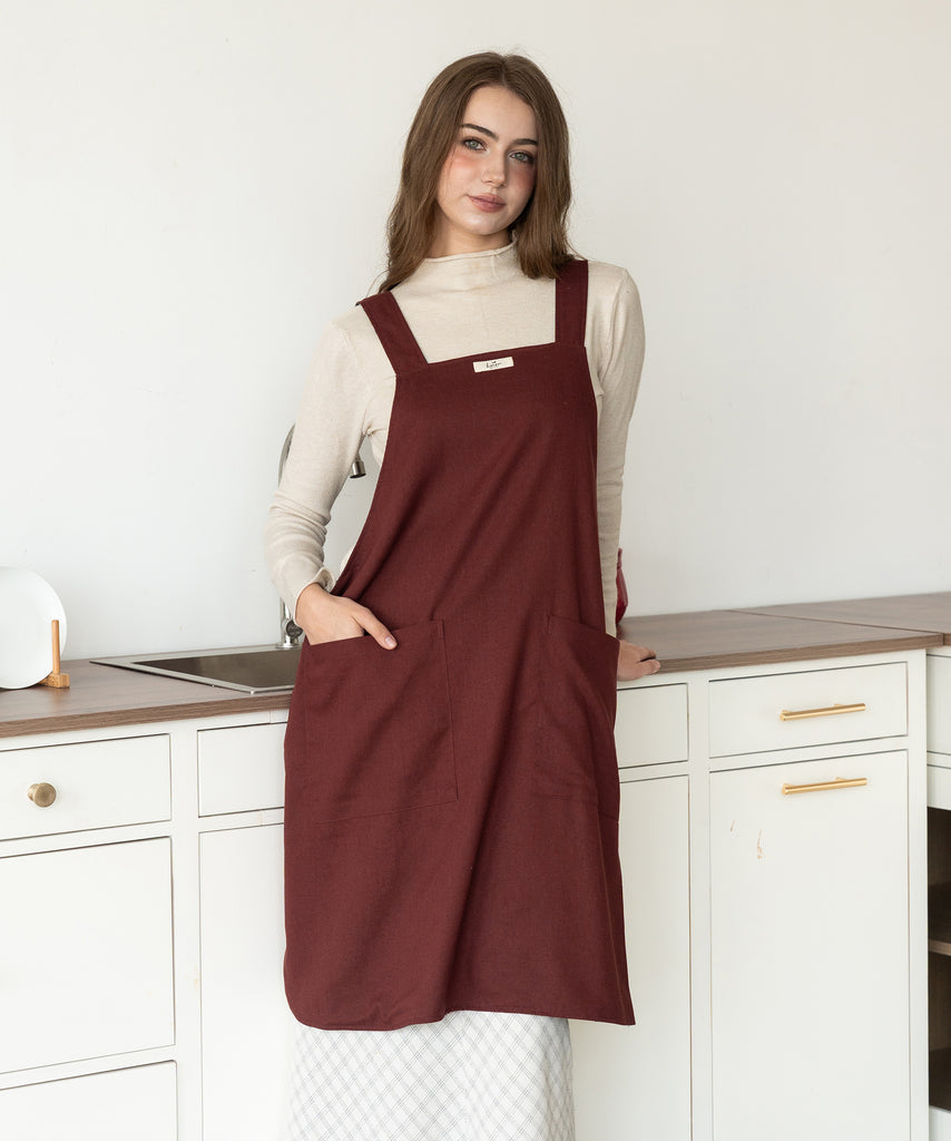 Reversible Linen Apron | Wood x Forest