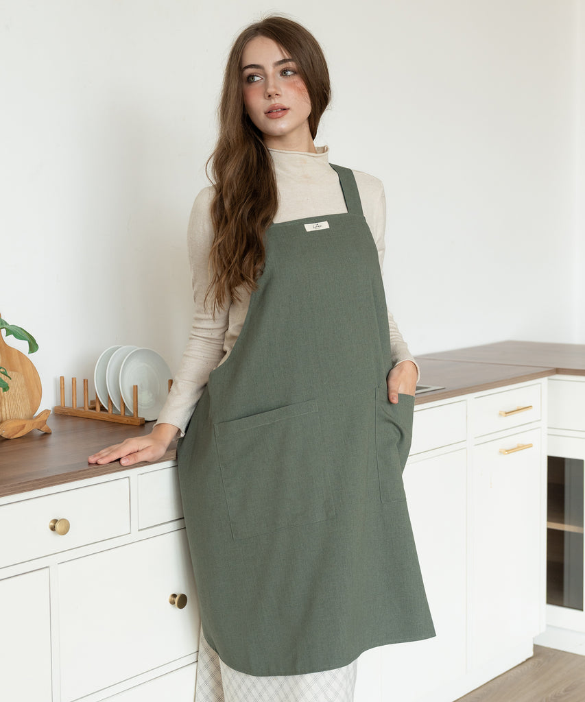 Reversible Linen Apron | Echo x Forest