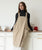 Reversible Linen Apron | Caramel x Beige