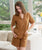 Linen Shorts Pajamas | Caramel