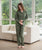 Linen Long Pants Pajamas | Olive