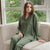 Linen Long Pants Pajamas | Olive