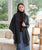 Lightweight Viscose & Polyester Scarf | Charcoal
