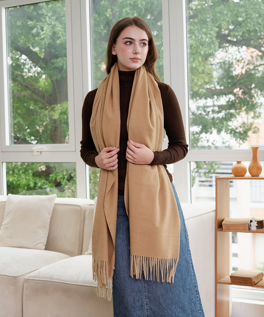 Lightweight Viscose & Polyester Scarf | Flaxen
