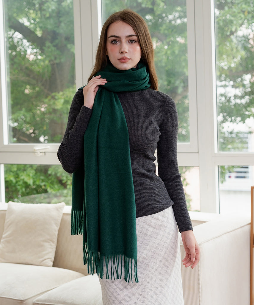 Lightweight Viscose & Polyester Scarf | Verdigris