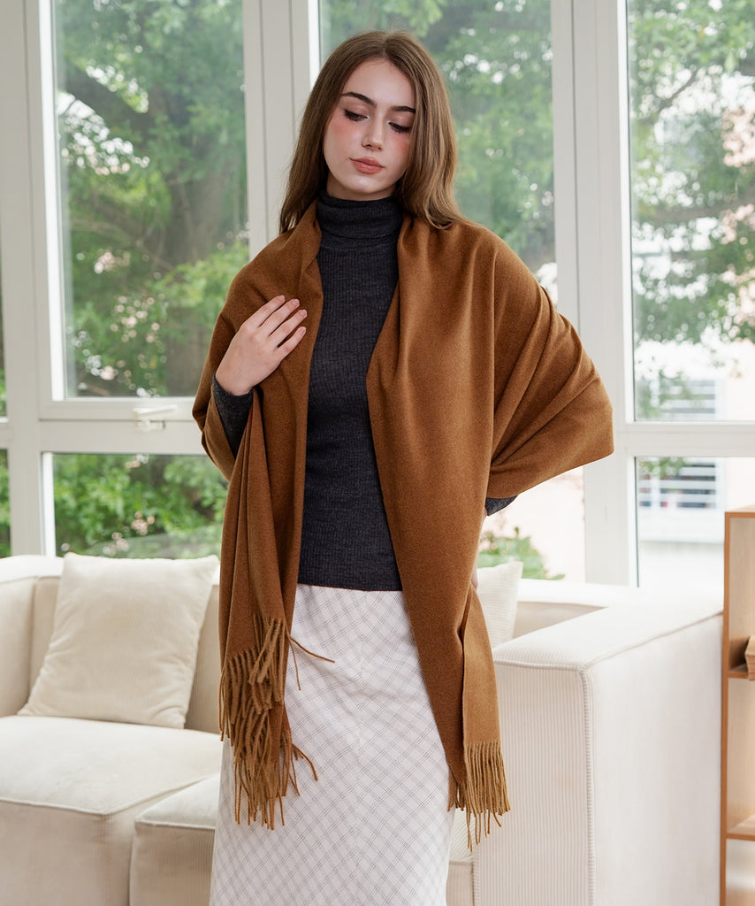 Lightweight Viscose & Polyester Scarf | Auburn