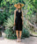 Linen Cami Dress | Black