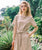 Linen Midi Dress With Belt | Beige