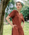 V-Neck Linen Loose Dress | Wood