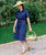 Linen Shirt Dress | Navy