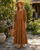 Square Neck Linen Maxi Dress - KAIA Dress | Caramel