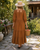 Square Neck Linen Maxi Dress - KAIA Dress | Caramel