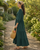 Square Neck Linen Maxi Dress - KAIA Dress | Green