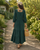 Square Neck Linen Maxi Dress - KAIA Dress | Green
