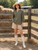 Linen Blouse With One Button - IVY top | Olive