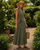 Sleeveless Linen Wrap Maxi Dress - VERA Dress | Olive