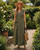 Sleeveless Linen Wrap Maxi Dress - VERA Dress | Olive