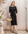 Linen Midi Dress | Black