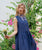 Linen Loose Sleeveless Dress | Blue