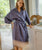 Linen Bath Robe | Navy