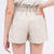 Linen Shorts - Elastic Waist | Beige