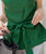 Linen Tie Waist Top | Green