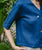 Double Breasted Linen Blouse | Blue