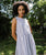 Linen Loose Sleeveless Dress | Stripe