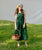Linen Loose Sleeveless Dress | Green