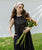 Linen Loose Sleeveless Dress | Black