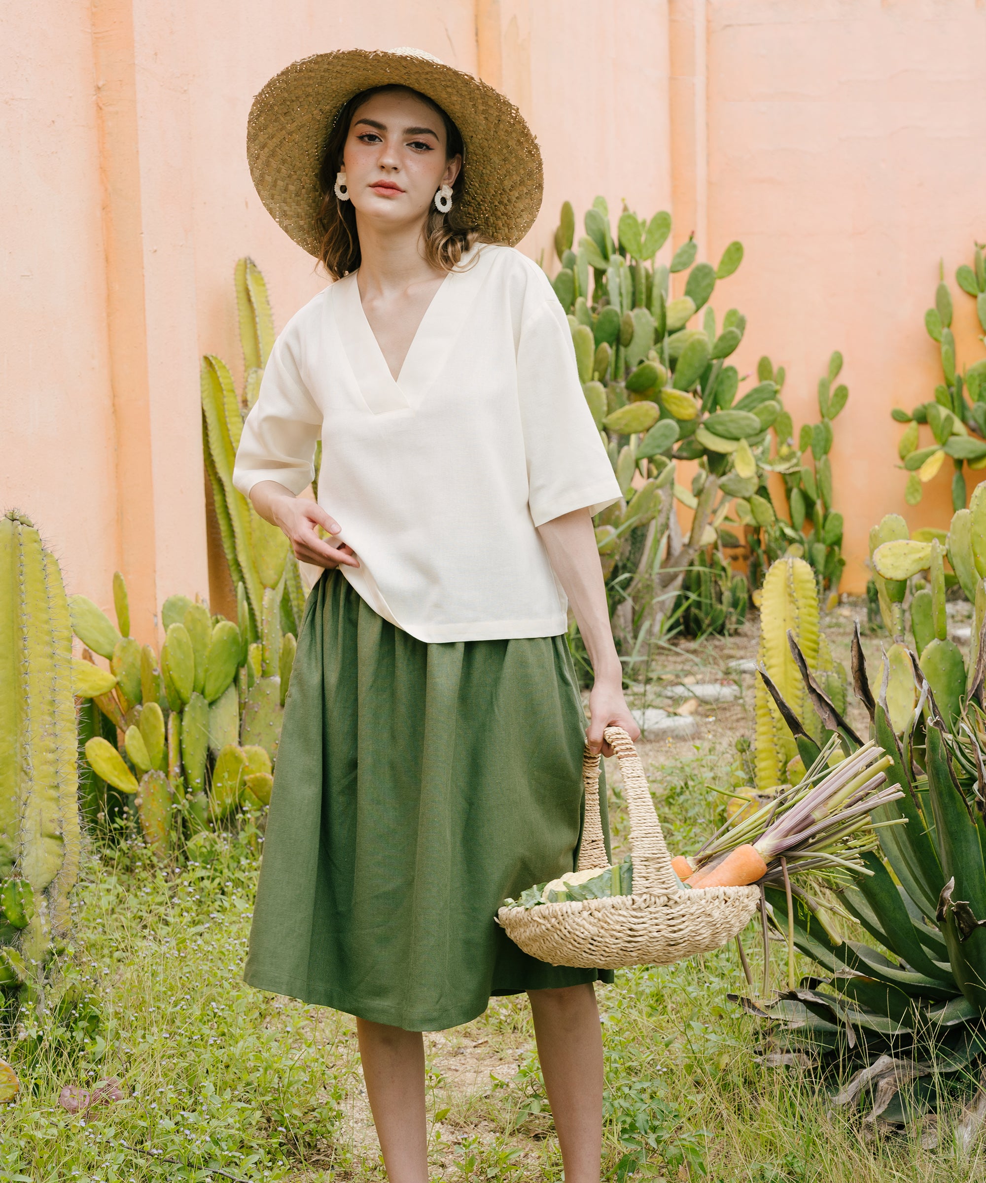 スカート L'Appartement Linen Canvas Long Skirt 38 il_fullxfull.3338675951_i2n3.jpg